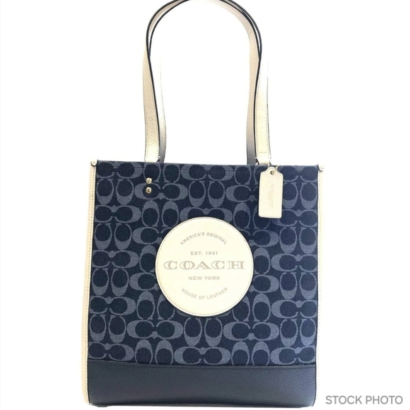 COACH C2823 TALL DEMPSEY CARRYALL SIGNATURE C W/VARSITY STRIPE & COACH PATCH - Picture 4 of 8